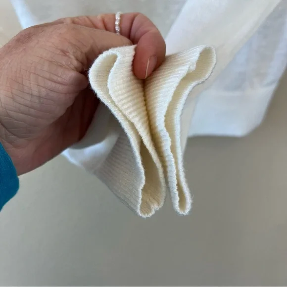 banana republic linen blend long sleeve johnny collar shirt iced vanilla - Picture 8 of 10